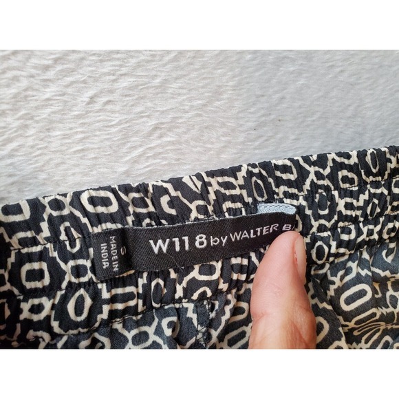 W118 By Walter Baker Pants Women's Small Black Polyester Dark Wash Elastic Waist - Picture 7 of 9